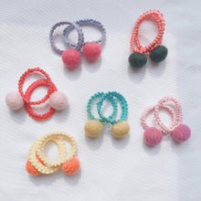 Load image into Gallery viewer, 2-Pack Pompom Hair Ties