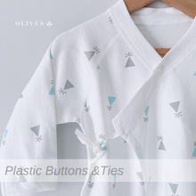 Load image into Gallery viewer, Blue or Prink Boho Buttoned Baby Suit (6-24 mo)