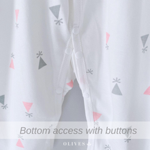 Load image into Gallery viewer, Blue or Prink Boho Buttoned Baby Suit (6-24 mo)