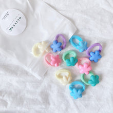 Load image into Gallery viewer, 10-Pack Button Marshmallow Hair Ties
