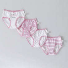 Load image into Gallery viewer, NEW 4-Pack Bunny, Fruits or Dolphin Girls' Briefs (2-14 yo)