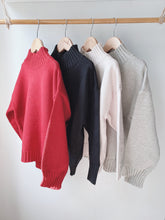 Load image into Gallery viewer, HIGH NECK SWEATER UNISEX (Black 6 mo)