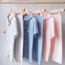 Load image into Gallery viewer, Plain Colored Button Down Shirt & Capris Set (6-14 yo)