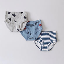 Load image into Gallery viewer, NEW! 3-PACK STAR, SPACE OR DINO BOYS BRIEFS (2-12 yo)