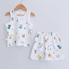 Load image into Gallery viewer, Dino Castle Presko Sando & Shorts Unisex (6mo - 6yo)