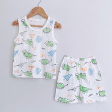 Load image into Gallery viewer, Green Dino Presko Sando & Shorts Unisex (6mo - 9yo)
