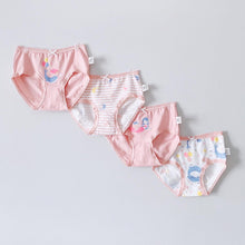 Load image into Gallery viewer, NEW 4-Pack Bunny, Fruits or Dolphin Girls' Briefs (2-14 yo)