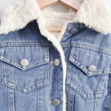 Load image into Gallery viewer, Denim Fleece Jacket (3 - 13 yo)