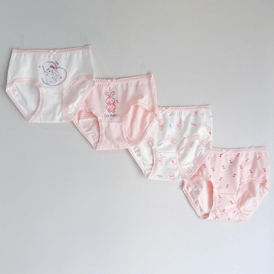 4-Pack Gymnast Bunny Briefs (2-14 yo)