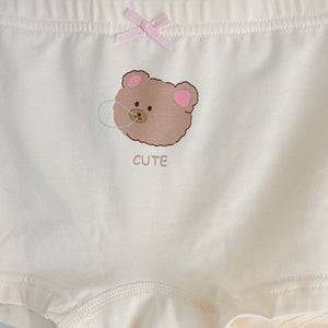 4-PACK Teddy Bear Girls' BOXER BRIEFS (2-11 yo)