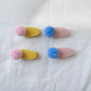 Pompom Hair Clips