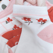 Load image into Gallery viewer, 5-Pack Red Flower Socks (2-10 yo)
