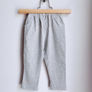 Gray Basic Cotton Pants (1-2 yo)