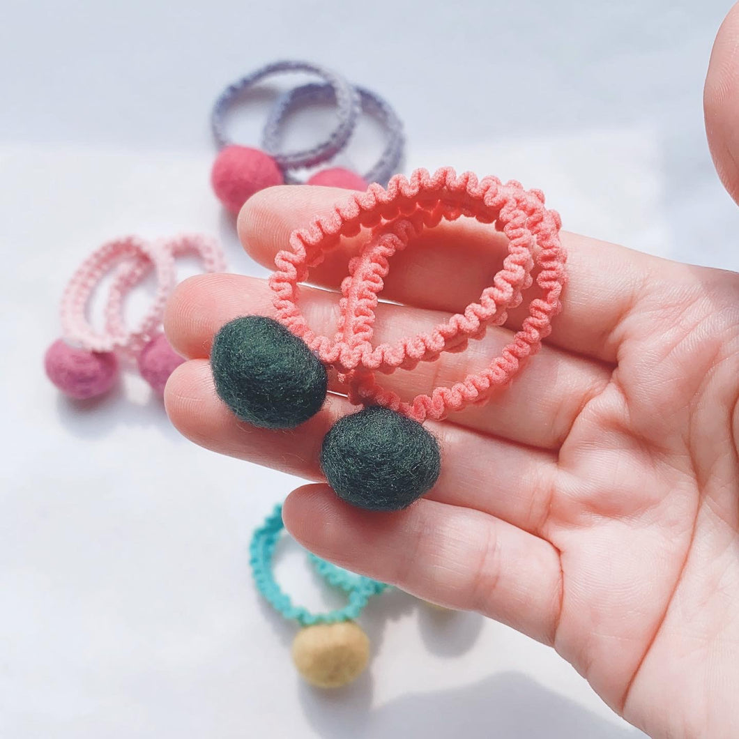 2-Pack Pompom Hair Ties