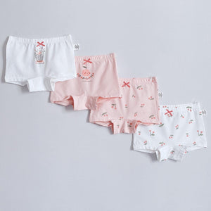 PRE-ORDER 4-PACK APPLES & CHERRIES GIRLS' BOXER BRIEFS (2-11 yo)