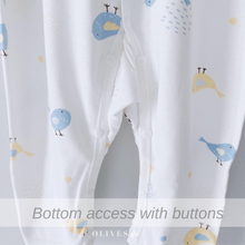 Load image into Gallery viewer, Blue or Pink Birds Buttoned Baby Suit (6-12 mo)
