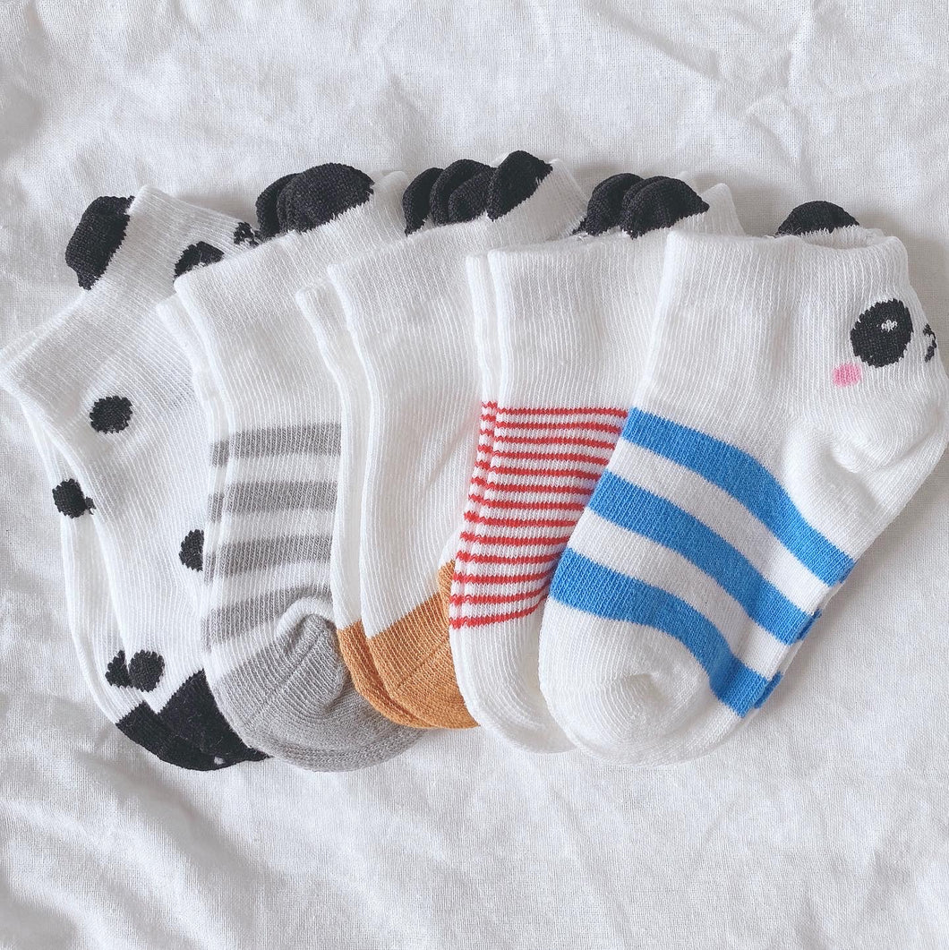 5-Pack Panda Socks (1-9 yo)