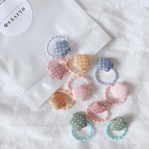 10-Pack Button Hair Ties