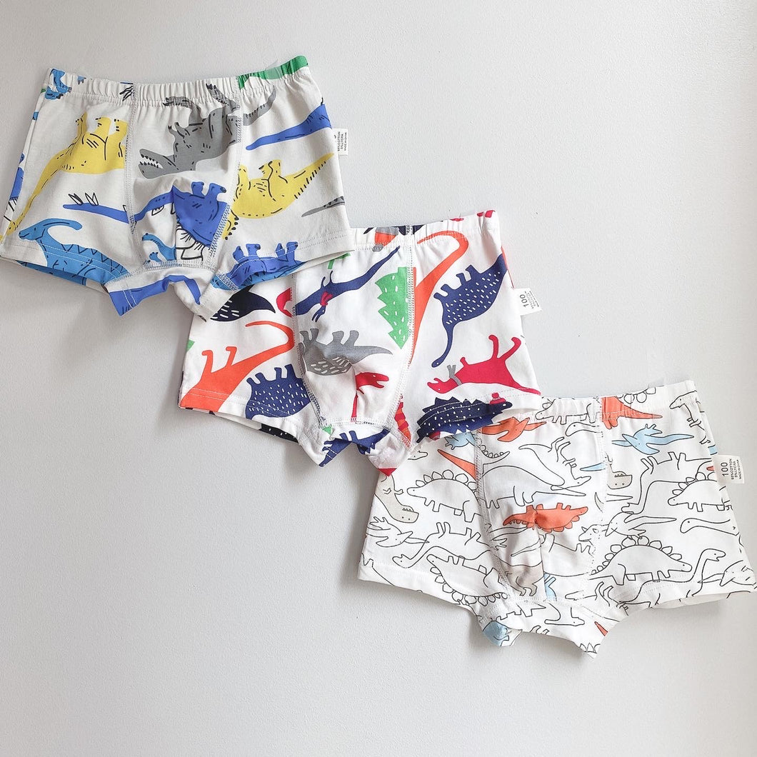 3-PACK DINO BOYS' BOXER BRIEFS (8-10 yo)