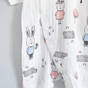 Rabbit Buttoned Baby Romper (3-24 mo)